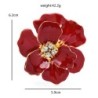 Big enamel flower with crystals - elegant broochBrooches
