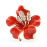 Big flower with crystals - elegant brooch - with necklace holeBrooches