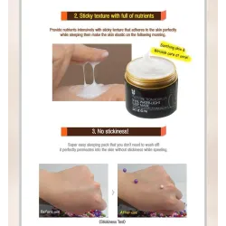 Snail essence - light sleeping mask - serum - anti wrinkle - moisturizing - 80mlSkin