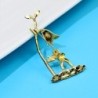 Playing violin frog / flower - broochBrooches