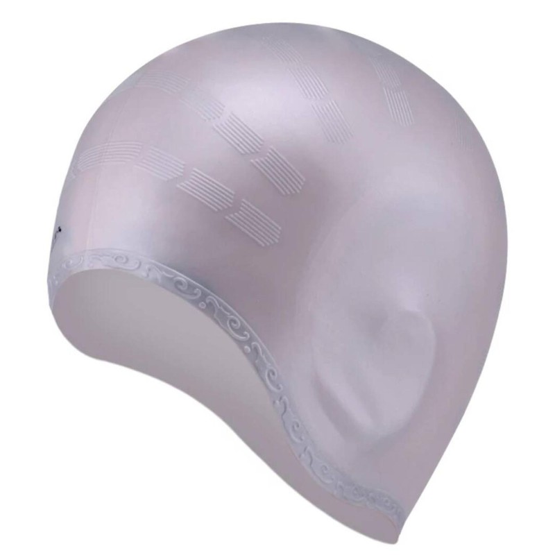 Silicone swimming cap - ears / long hair protection - waterproof - unisexSwimming