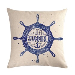 Decorative pillowcase - compass / anchor printed - 45 * 45 cmCushion covers