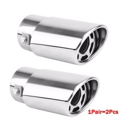 Universal car exhaust pipe - muffler - stainless steel - 2 piecesExhaust mufflers