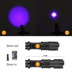 365NM - UV lamp light torch - fake money checker - stain detectorTorches