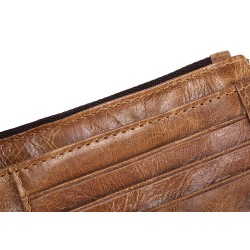 Vintage leather wallet - card / coin holder - large capacityWallets