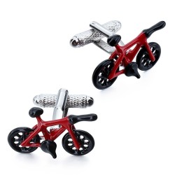 Red bicycle - silver cufflinksCufflinks