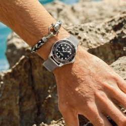 PAGANI - automatic stainless steel watch - mesh strap - waterproof - whiteWatches