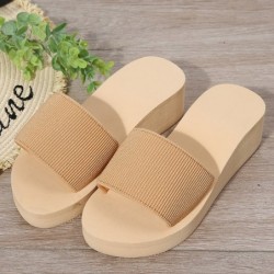 Knitted wedges slippers - sandalsSandals