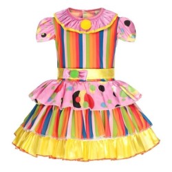Clown dress - costume - colorful stripes / polka dotsCostumes