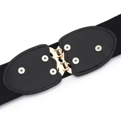 Elastic canvas belt - with decorative metal buckleBelts