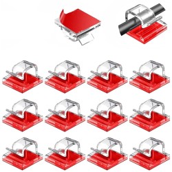 Plastic cable organizer - clip - hook - with adhesive - 10 piecesAdhesives & Tapes