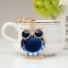 Blue crystal owl - keychainKeyrings