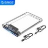 ORICO - 2.5inch - transparent HDD case - with cable - type C Gen 2 - USB3.1HDD case
