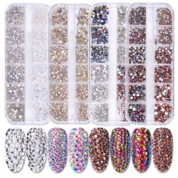 Colorful crystal nails decorationsNail stickers