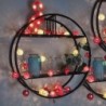 LED string garland - with rattan balls - battery powered - 2.5mChristmas