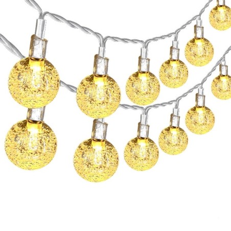 LED string - garland with balls - battery poweredChristmas