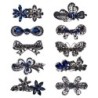 Elegant hairpin - blue crystals - flowers - butterflies - bowknotsHair clips