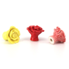 Ceramic furniture handles - roses shaped knobs - 10 piecesFurniture