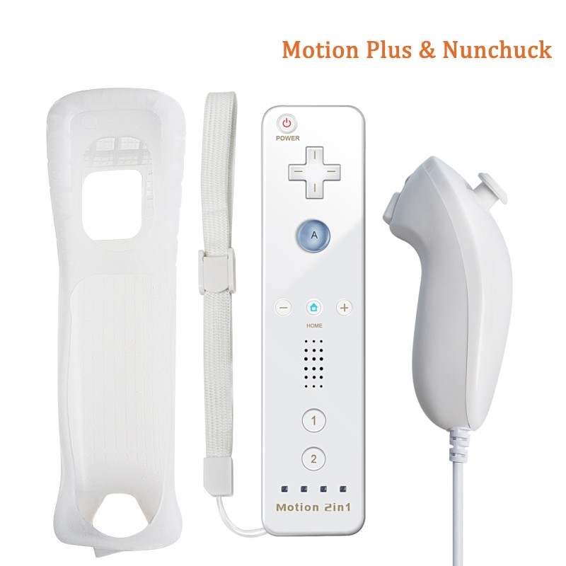 2 in 1 wireless remote - motion plus / Nunchuck - for Nintendo Wii / Wii U JoystickControllers