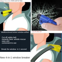 3 in 1 mini safety emergency hammer - seat belt cutter - window breakerKeyrings