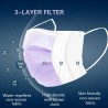 Disposable face / mouth masks - 3 layer - anti-dust - anti bacterial - purpleMouth masks