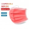 Disposable anti-bacterial face / mouth masks - 3 layer - redMouth masks