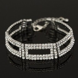 Elegant wide crystal braceletBracelets