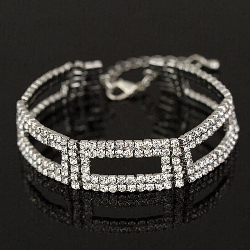 Elegant wide crystal braceletBracelets