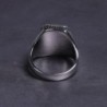 925 silver ring - signet ring with a black stoneRings