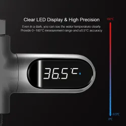 Water temperature display - thermometer - 360° rotating - LED digital screen - for shower / bathBathroom & Toilet