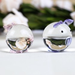 Colorful crystal piggy - figurineStatues & Sculptures