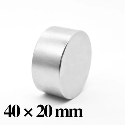 N52 - neodymium magnet - strong round disc - 40 * 20 mmN52
