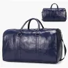 Leather travel / sports bag - shoulder strap - large capacityBags