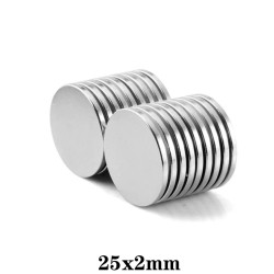 N35 - neodymium magnet - strong round disc - 25 * 2mm - 10 piecesN35