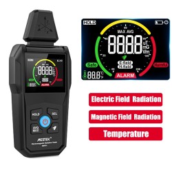 Portable electromagnetic radiation detector temperature / electric field / magnetic field - digital EMF meterRadiation detectors