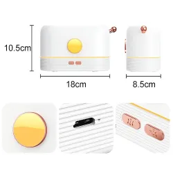 Ultrasonic air humidifier - essential oils diffuser - colorful LED flameHumidifiers