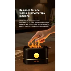 Ultrasonic air humidifier - essential oils diffuser - colorful LED flameHumidifiers