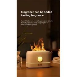 Ultrasonic air humidifier - essential oils diffuser - colorful LED flameHumidifiers