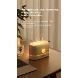 Ultrasonic air humidifier - essential oils diffuser - colorful LED flameHumidifiers