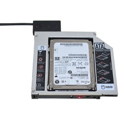 Universal aluminum SATA HDD Caddy 12.7mm box case enclosure optical bayHard drives