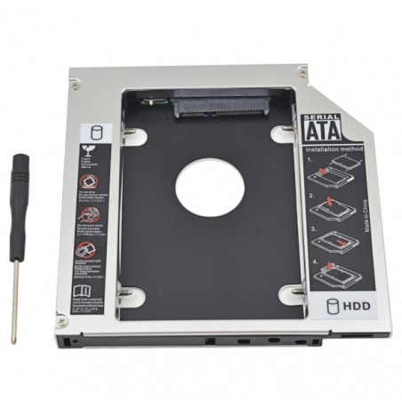 Universal aluminum SATA HDD Caddy 12.7mm box case enclosure optical bayHard drives