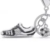 Football soccer shoe with rhinestone - keyringKeyrings