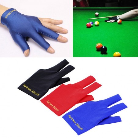 Snooker billiard open three finger left hand glove