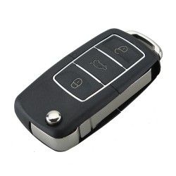 VW Jetta Beetle - 3 button - uncut blade - remote car key case - shellKeys