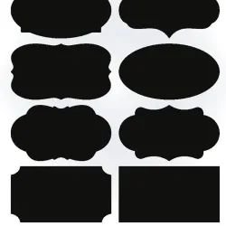 Kitchen Jars Blackboard Stickers 40pcsKitchen