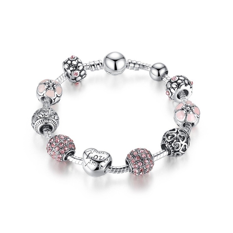 Luxury bracelet with crystal beads - 925 sterling silverBracelets