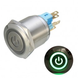 6 Pin 22mm 12V Led light metal push button latching switchSwitches