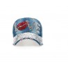 Vintage - Jeans Baseball cap with rhinestones - hat - cottonHats & Caps