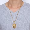 Lion head pendant golden necklaceNecklaces