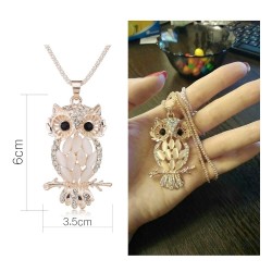 Crystal owl pendant necklaceNecklaces